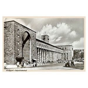 Stuttgart Hauptbahnhof Train Station in Germany Postcard